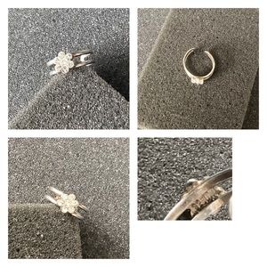 🌼 Sterling Silver Toe Ring with Crystals Stamped 925